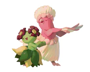 Bellossom And Oricorio Wallpaper