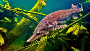 Beluga Sturgeon Underwater Wallpaper