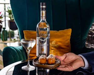 Beluga Vodka With Arancini Rice Balls Wallpaper