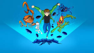 Ben 10 Ultimate Alien Force Blue Wallpaper