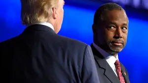 Ben Carson Looking At Donald Trump Wallpaper