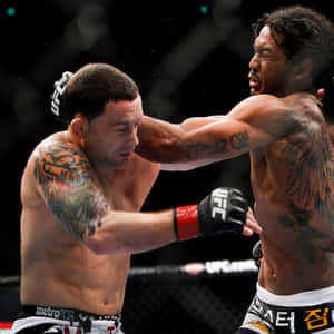 Ben Henderson And Frankie Edgar Exchanging Blows Wallpaper