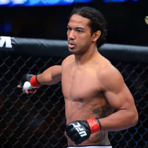 Ben Henderson Showcasing His Skills In Ufc 150 At The Pepsi Center. Wallpaper