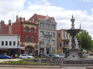 Bendigo Historic Architectureand Fountain Wallpaper