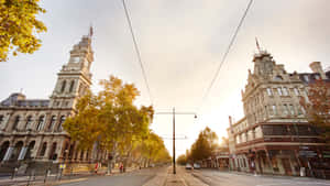 Bendigo Historic Buildingsand Tram Lines Wallpaper