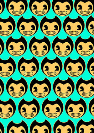 Bendy Posing Menacingly In An Ink-splattered World Wallpaper