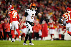 Bengals Quarterback Actionat N F L Game Wallpaper