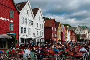 Bergen Bryggen Historic Waterfront Wallpaper