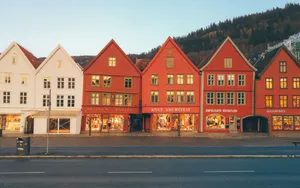 Bergen Historic Bryggen District Norway Wallpaper