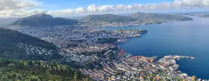 Bergen Norway Aerial View Wallpaper