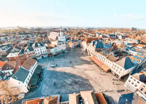 Bergen Op Zoom Aerial View Wallpaper