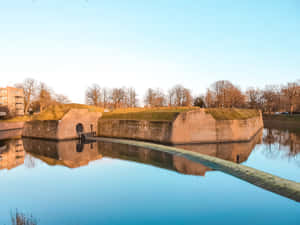 Bergen Op Zoom Historic Fortification Reflection Wallpaper