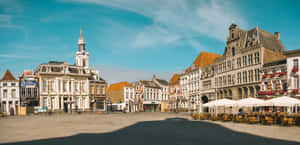 Bergen Op Zoom Market Square Panorama Wallpaper