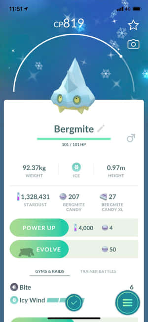 Bergmite With 101 Hp Wallpaper