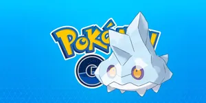 Bergmite With Pokémon Go Logo Wallpaper