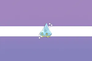 Bergmite With Sparkles In Purple And White Wallpaper