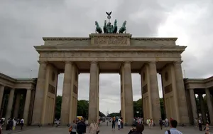 Berlin Germany Brandenburg Gate Cloudy Sky Wallpaper
