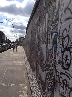 Berlin Wall Sidewalk In Perspective Angle Wallpaper