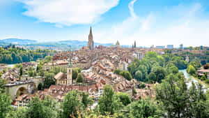 Bern Cityscape Panoramic View Wallpaper