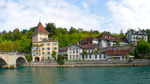 Bern Riverfront Architecture Wallpaper