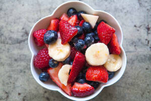 Berries And Banana Salad Wallpaper