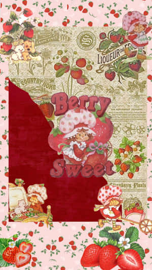 Berry Sweet Strawberry Shortcake Collage Wallpaper