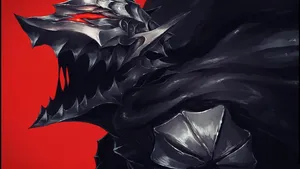 Berserk Armor Fierce Scream Red Wallpaper