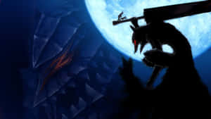 Berserk Armor Under The Moonlight Wallpaper
