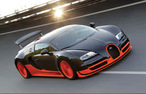 Best Bugatti Veyron Red & Black Wallpaper