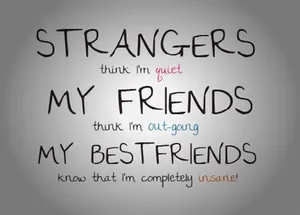 Best Friend Quotes In White Vignette Wallpaper