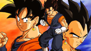 Best Friends And Arch Enemies, Goku And Vegeta In Epic Showdown. Wallpaper