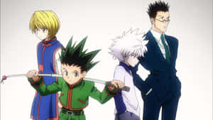 Best Friends Gon And Killua Fighting Side By Side Wallpaper