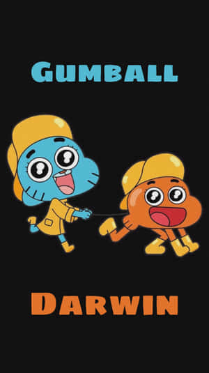 Best Friends Gumball And Darwin Showcase Their Unbreakable Bond In This Colorful High-resolution Wallpaper. Wallpaper