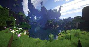 Best Minecraft Green Landscape With Flowers Wallpaper