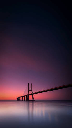 Best Smartphone Silhouette Of A Bridge Wallpaper