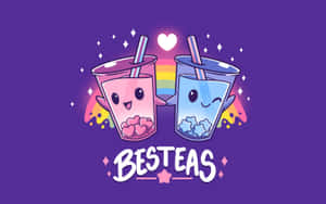 Besteas Boba Tea Cute Cartoon Wallpaper