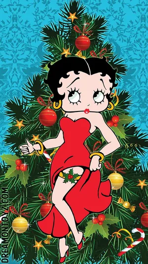 Betty Boop Christmas Tree Wallpaper