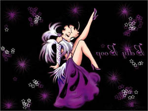 Betty Boop Purple Diva Wallpaper