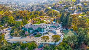 Beverly Hills Luxury Estate Aerial View Wallpaper