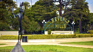 Beverly Hills Signand Sculpture Wallpaper