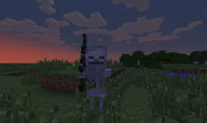 Beware The Fearsome Minecraft Skeleton! Wallpaper