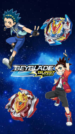 Beyblade Burst Turbo Charactersand Beyblades Wallpaper