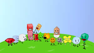 Bfdi Characters Group Shot Wallpaper