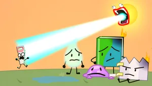 Bfdi Characters In Danger Wallpaper