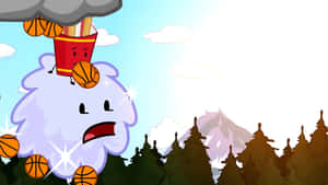 Bfdi Cloudy Character Scene Wallpaper