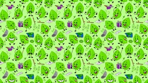 Bfdi Leafy Pattern Wallpaper