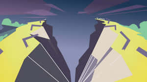 Bfdi Mountain Cliff Scene Wallpaper