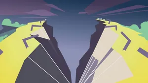 Bfdi Mountain Cliff Scene Wallpaper