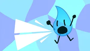 Bfdi Water Character Shouting Wallpaper
