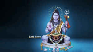 Bhole Baba Dark Blue Background Wallpaper